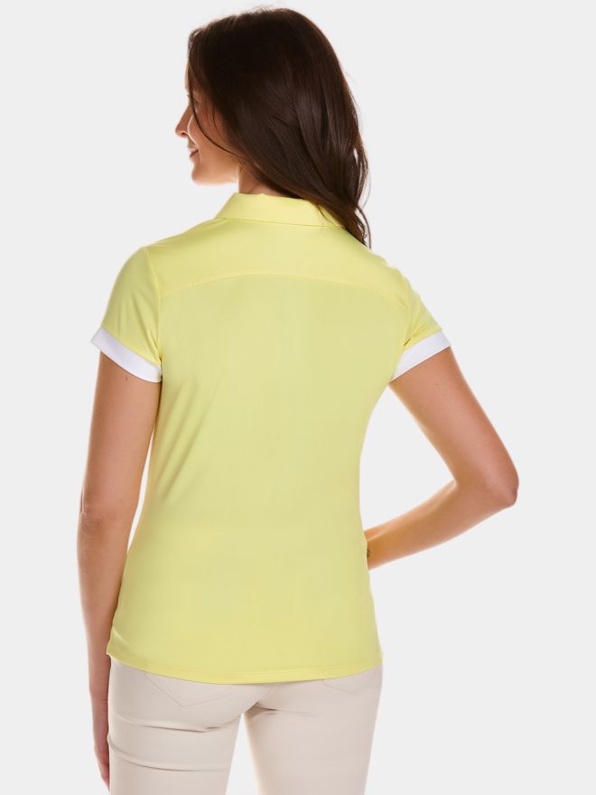 Valiente Funktions Halbarm Polo gelb