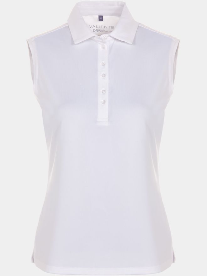 Valiente Functional sleeveless polo white