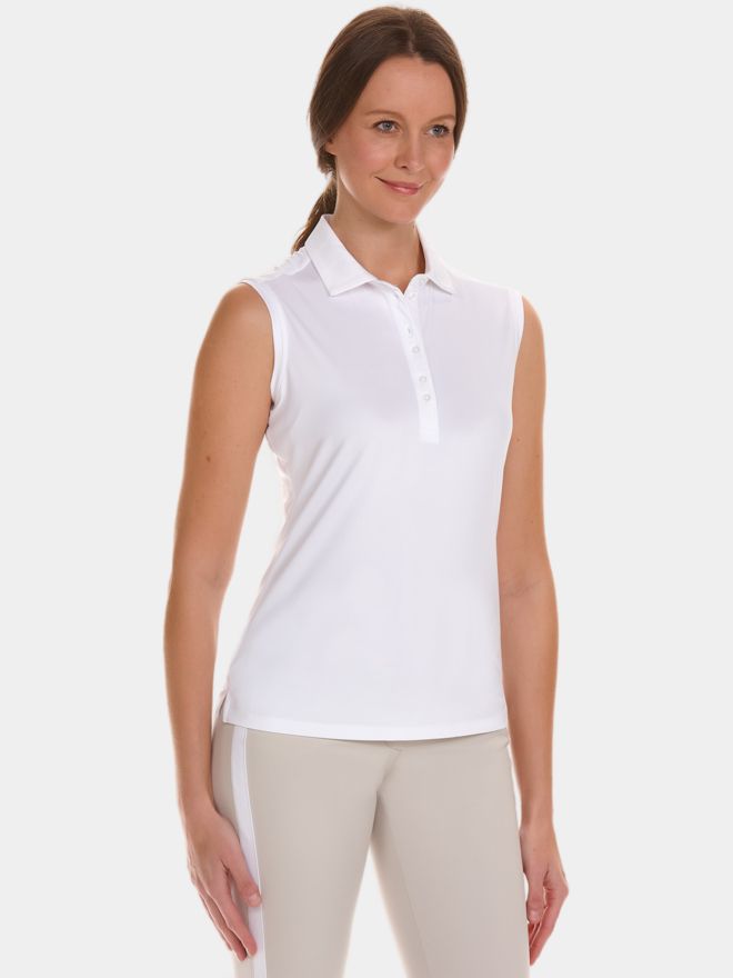 Valiente Functional sleeveless polo white