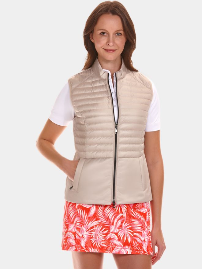 Valiente Quilted thermal vest beige