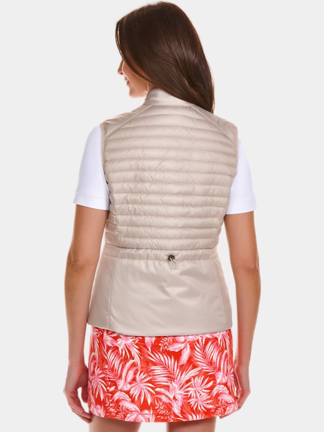 Valiente Quilted thermal vest beige