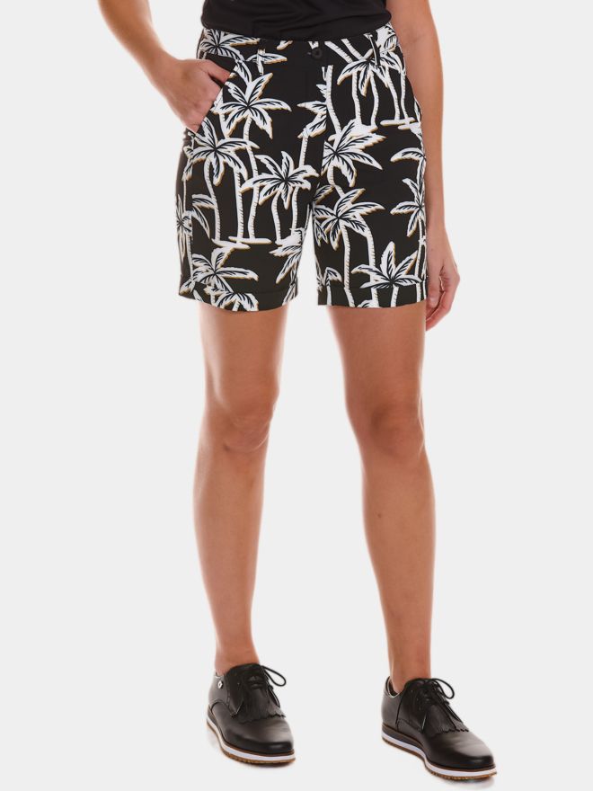 Valiente NELLY Kurze Druck Bermuda Hose schwarz