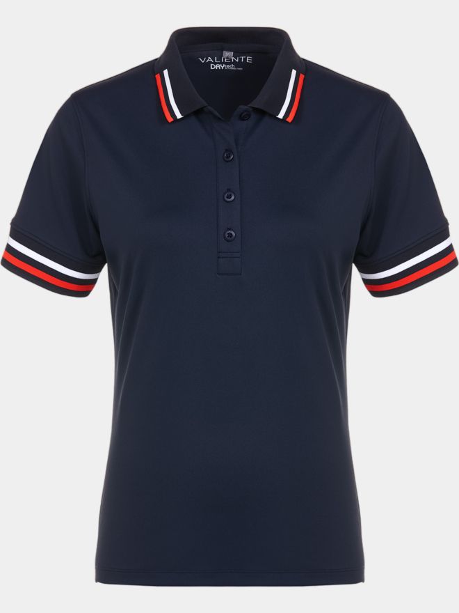 Valiente Funktions Pique Halbarm Polo navy