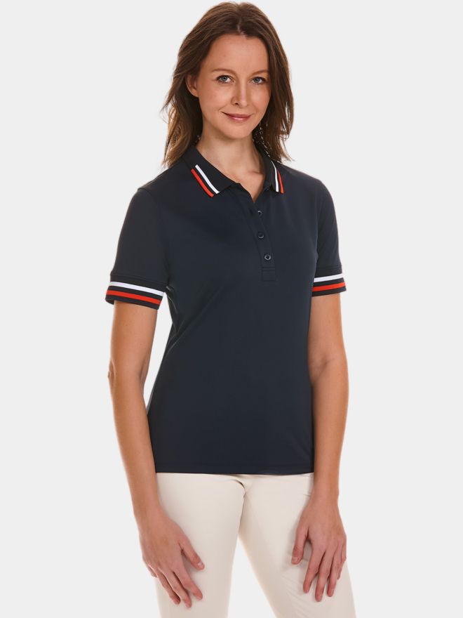 Valiente Funktions Pique Halbarm Polo navy