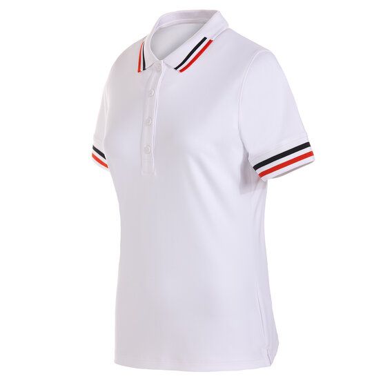 Valiente  Functional pique half-sleeved polo white