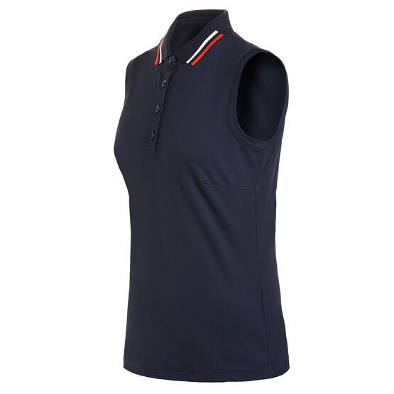 Valiente  Functional pique without sleeves polo navy