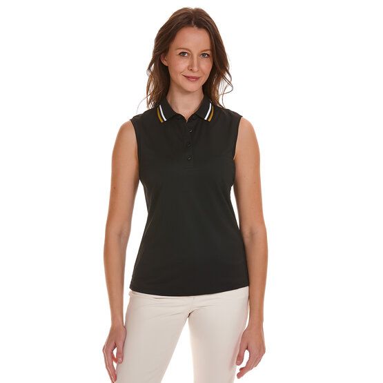 Valiente  Functional pique without sleeves polo black