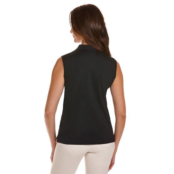 Valiente  Functional pique without sleeves polo black