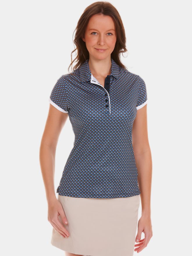 Valiente Druck Polo Halbarm mehrfarbig