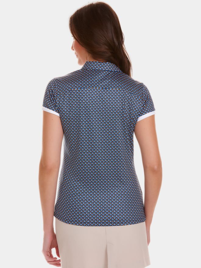 Valiente Druck Polo Halbarm mehrfarbig