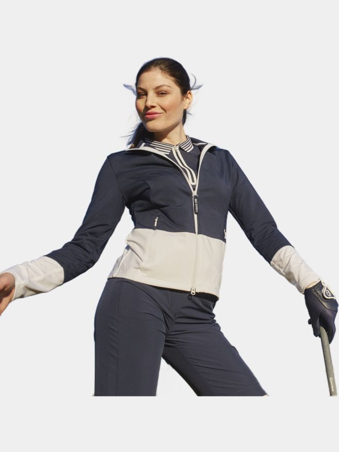 Valiente Colourblock Stretch Jacke navy