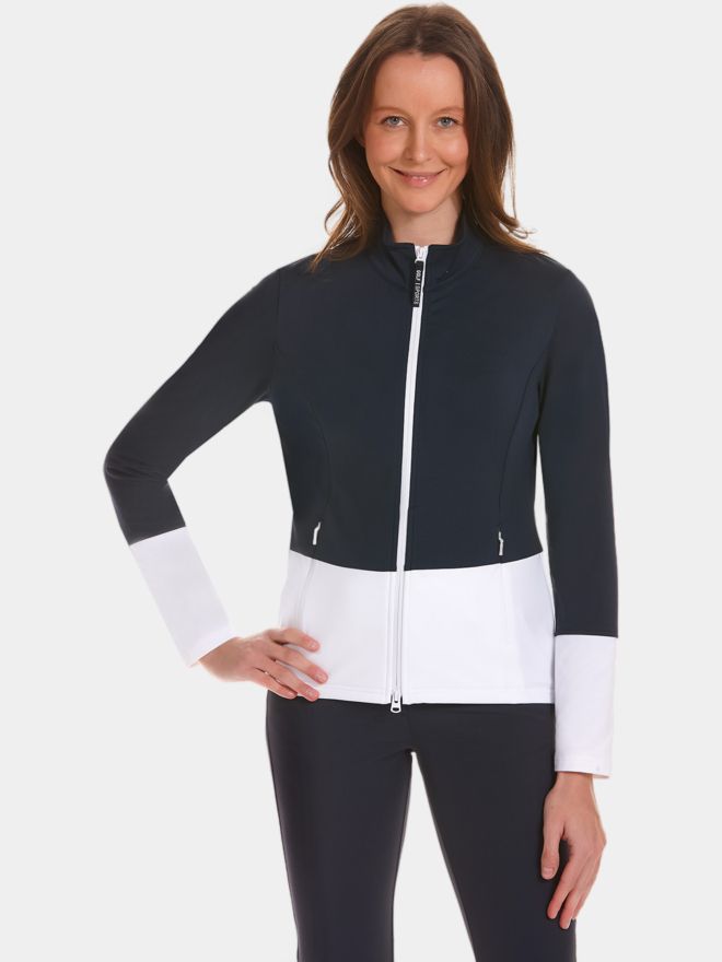 Valiente Colourblock Stretch Jacke navy