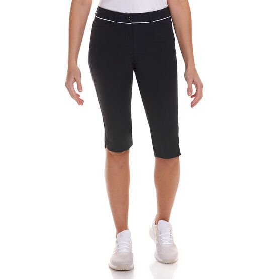 Valiente  JULIE contrast piping capri pants navy