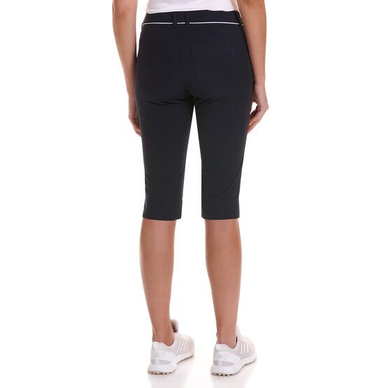 Valiente  JULIE contrast piping capri pants navy