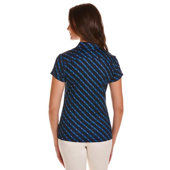 Valiente  Polo print half sleeve polo navy