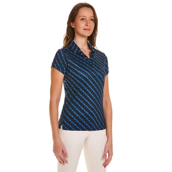 Valiente  Polo print half sleeve polo navy