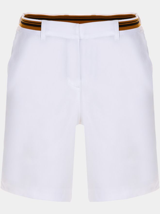 Valiente ANOUK Loose Fit, Jaquard-Bund Bermuda Hose weiß