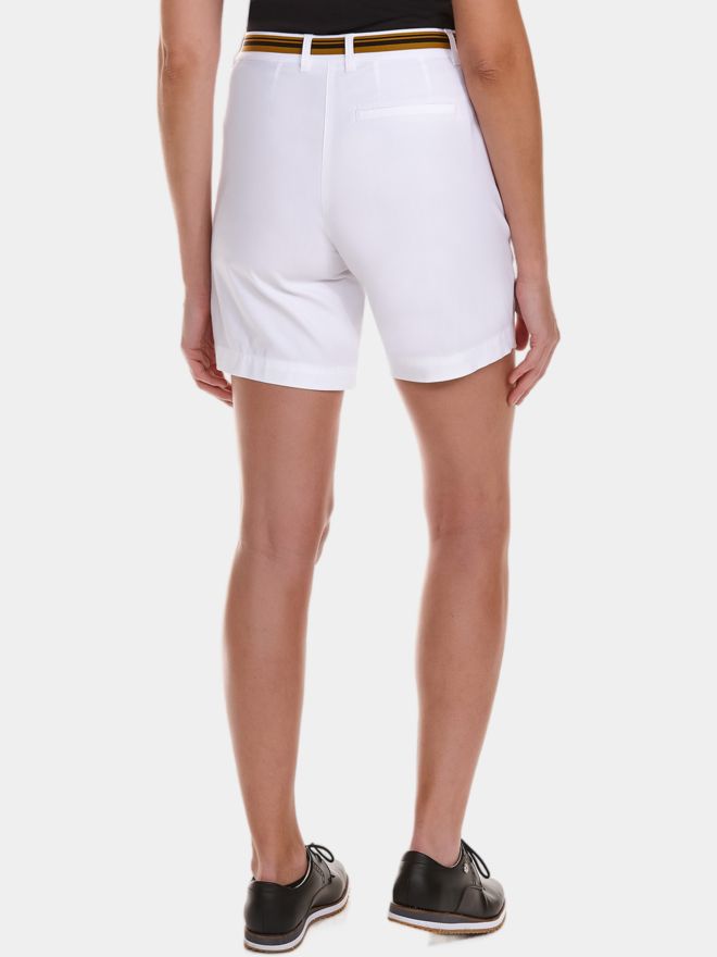 Valiente ANOUK Loose Fit, Jaquard-Bund Bermuda Hose weiß