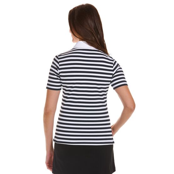 Valiente  Jaquard stripe half-sleeve polo navy