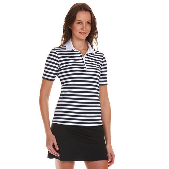 Valiente  Jaquard stripe half-sleeve polo navy