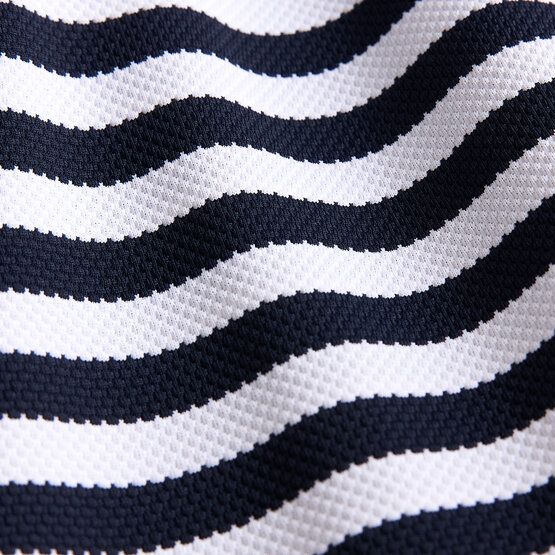 Valiente  Jaquard stripe half-sleeve polo navy