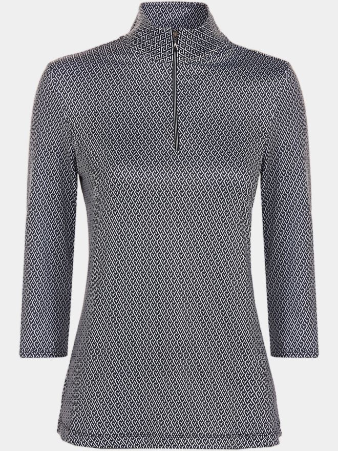 Valiente Graphischer Druck 3/4 Arm Polo fancy