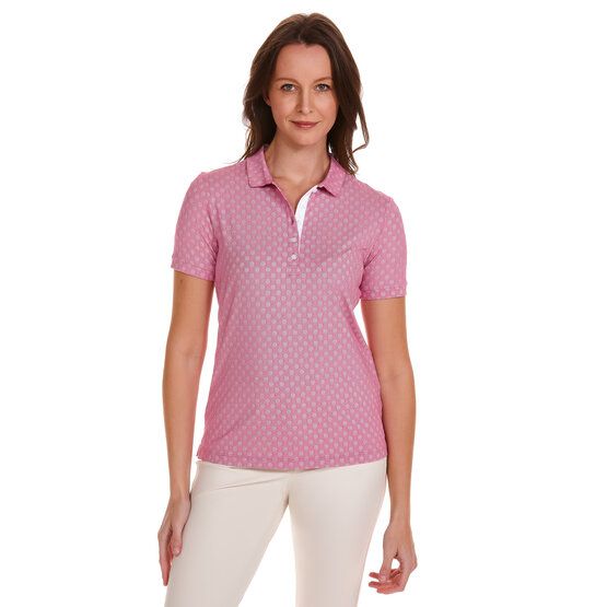 Valiente  Dotted jacquard half-sleeve polo pink