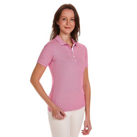 Valiente  Dotted jacquard half-sleeve polo pink