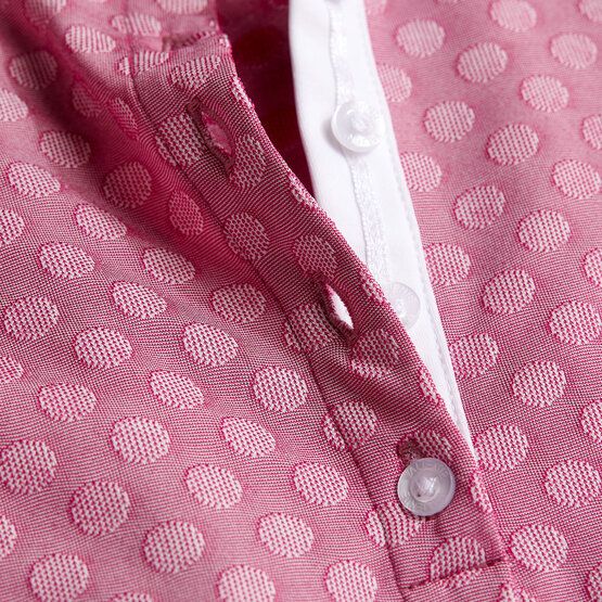 Valiente  Dotted jacquard half-sleeve polo pink