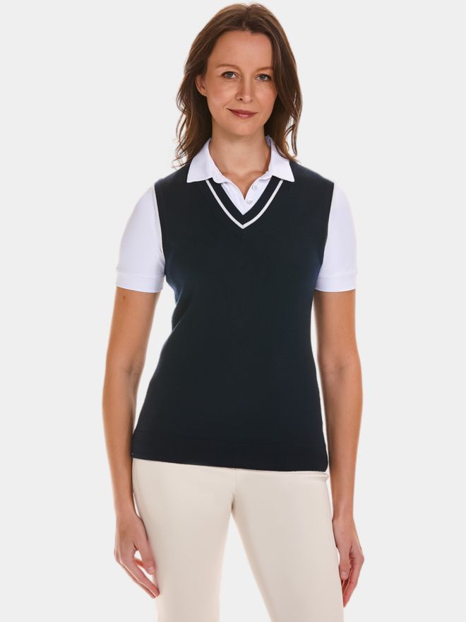 Valiente pletený svetr Basic námořnictvo