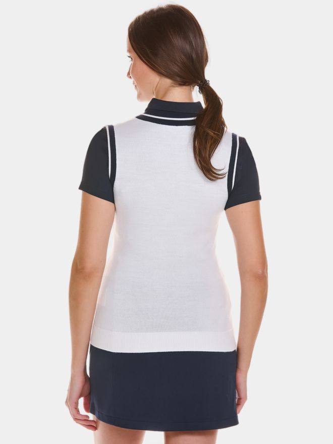 Valiente Basic Pullunder Strick weiß