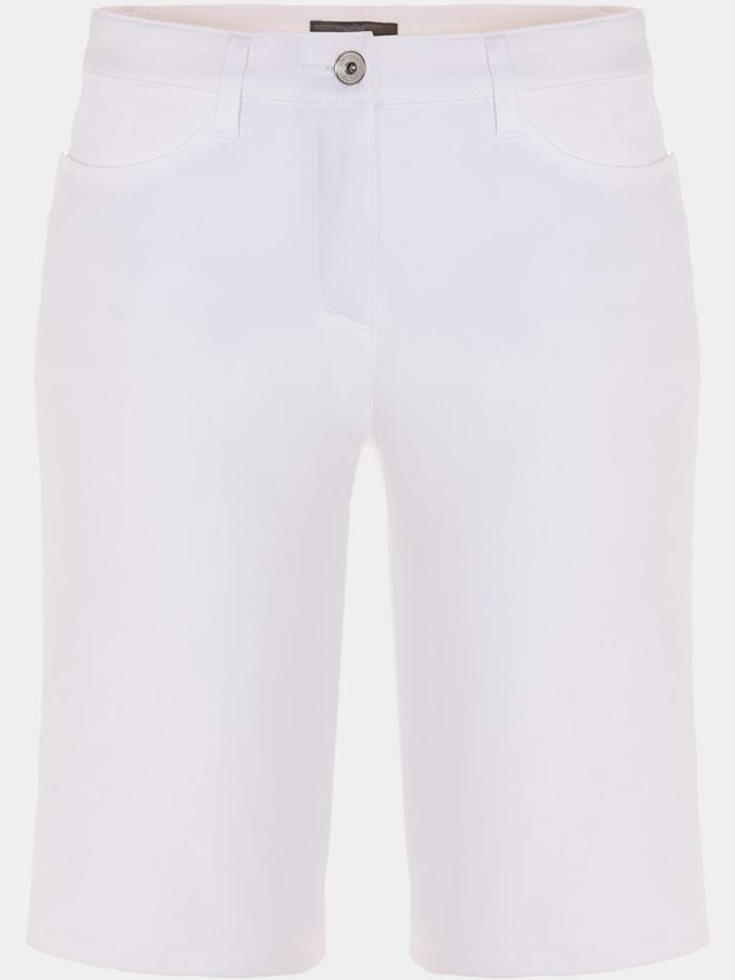 Valiente ROSE Nylon-Stretch Bermuda Hose weiß
