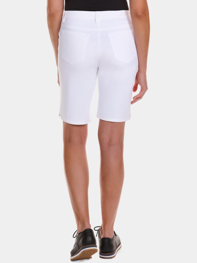 Valiente ROSE Nylon-Stretch Bermuda Hose weiß
