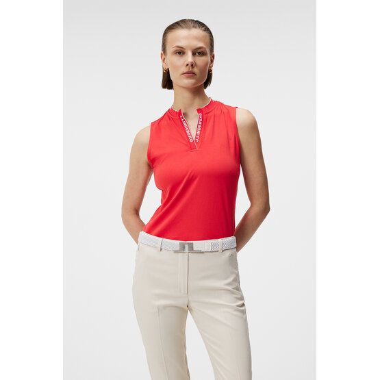 Ladies red sleeveless polo shirts best sale