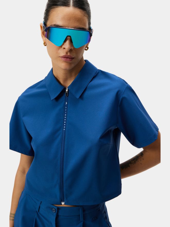 J.Lindeberg Cassandra Shirt Nylon Jacke blau