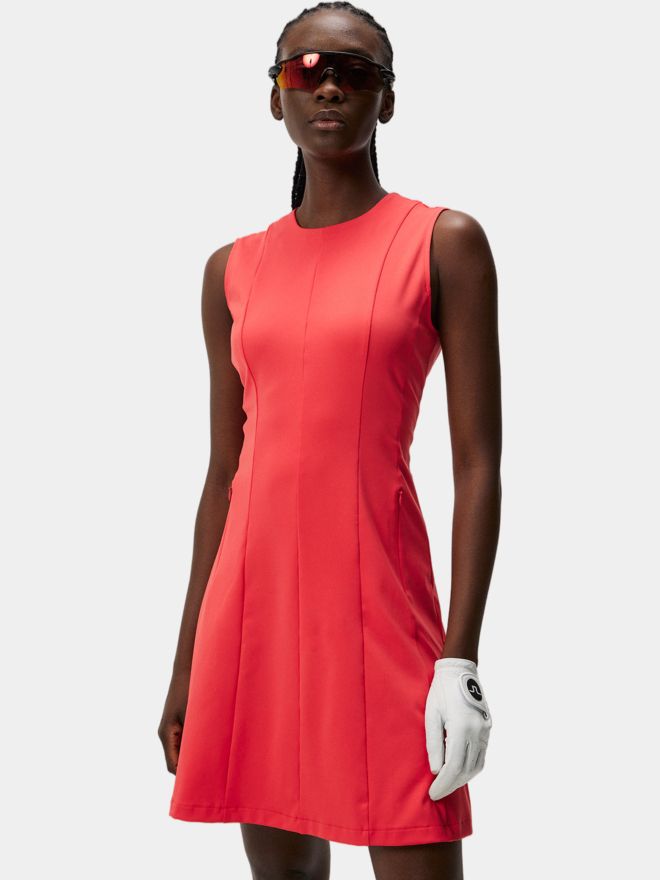 J.Lindeberg Jasmin Dress ohne Arm Kleid rot