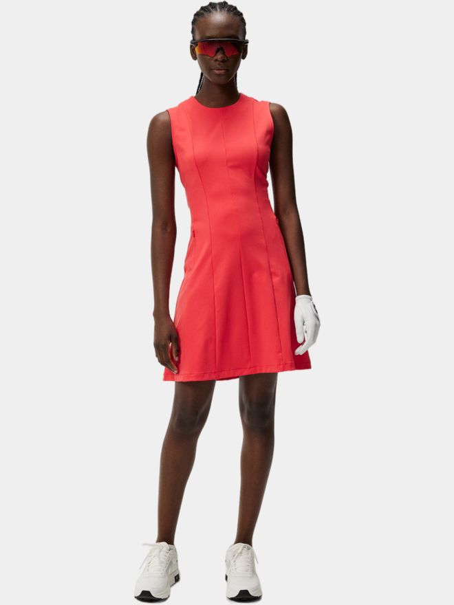 J.Lindeberg Jasmin Dress ohne Arm Kleid rot