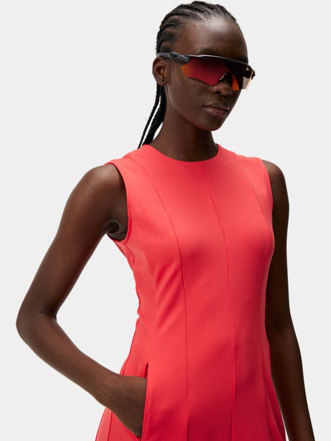 J.Lindeberg Jasmin Dress ohne Arm Kleid rot