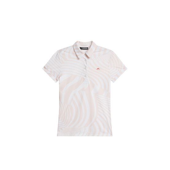 J.Lindeberg  Hailey Print Half Sleeve Polo white