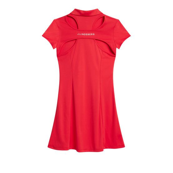 J.Lindeberg Tinsley Dress Halbarm Kleid rot