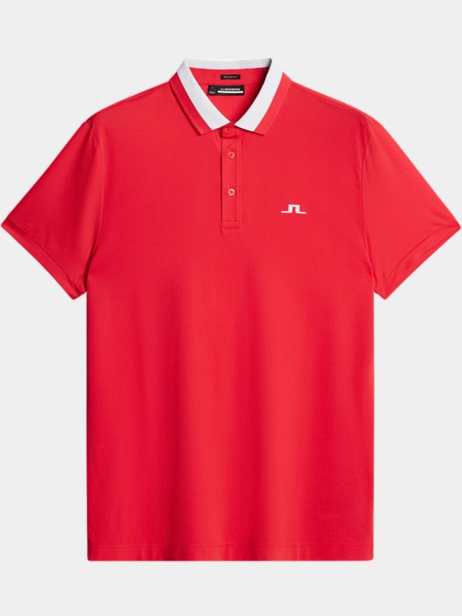 J.Lindeberg Benji Regular Fit Halbarm Polo rot