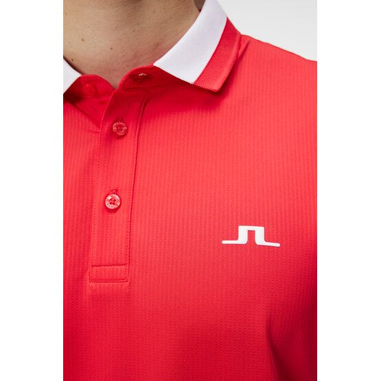 J.Lindeberg Polo Benji Regular Fit s krátkým rukávem červená