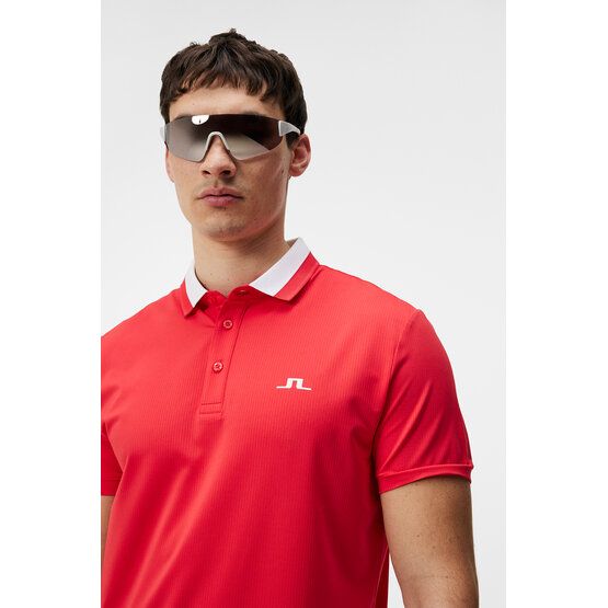 J.Lindeberg Benji Regular Fit Halbarm Polo rot