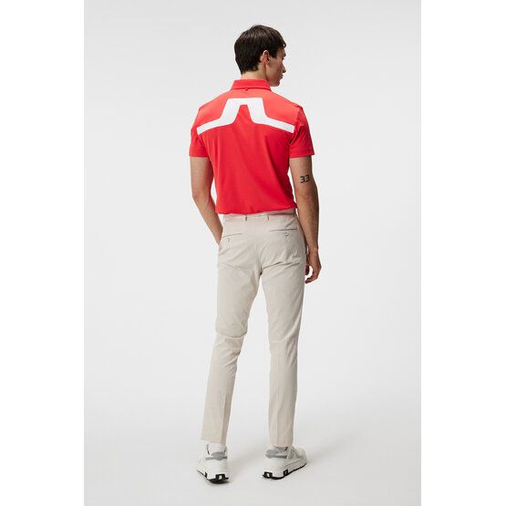 J.Lindeberg KV Tour Solid Golf Halbarm Polo rot