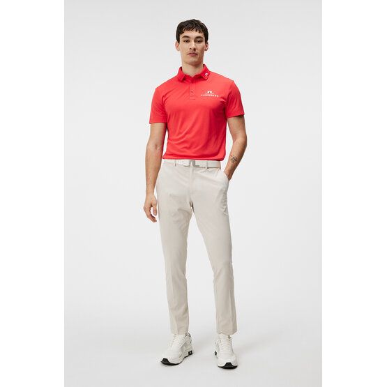 J.Lindeberg  KV Tour Solid Golf Half Sleeve Polo red