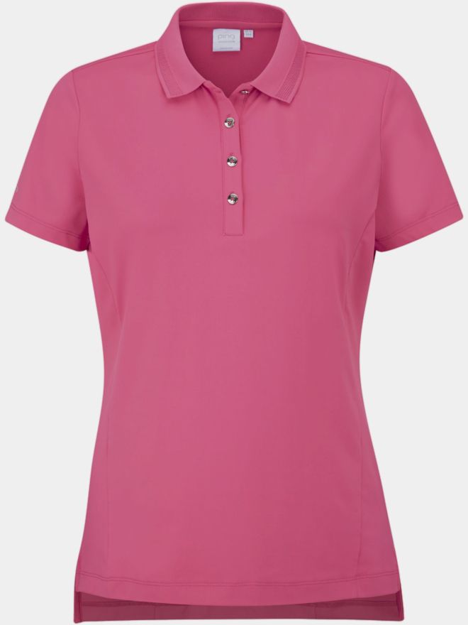 Ping Sedona Halbarm Polo pink