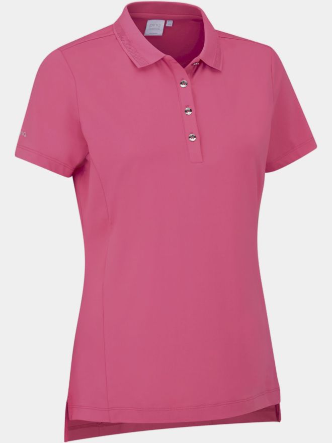 Ping Sedona Halbarm Polo pink