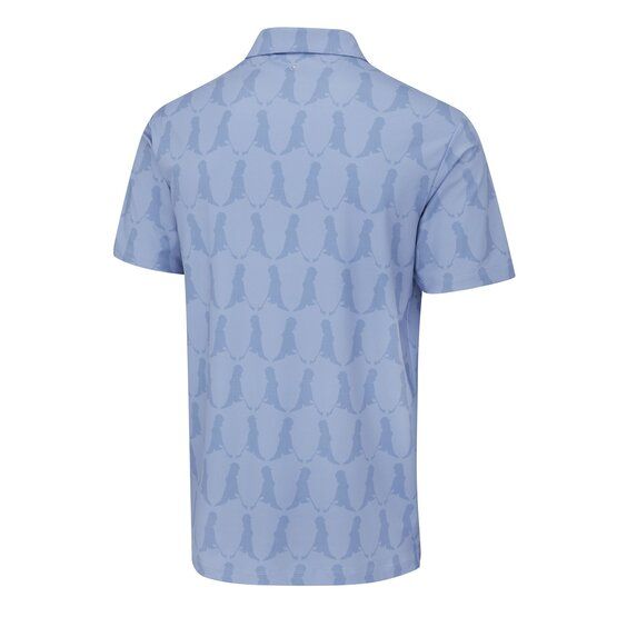 Ping Mr. PING Printed Halbarm Polo hellblau