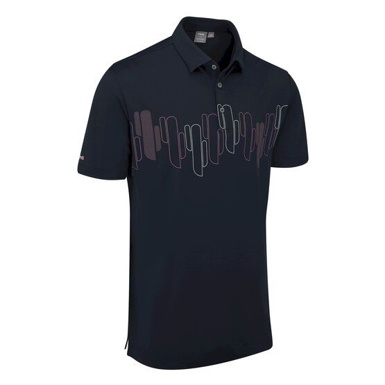 Ping Arizona Cactus Print Halbarm Polo navy