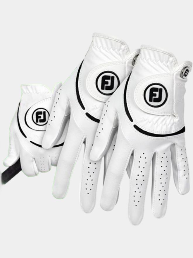 FootJoy WeatherSof Handschuh Doppelpack für die linke Hand weiß